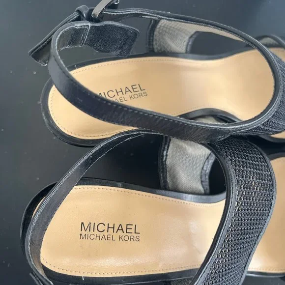 Michael Kors Women's Leilah Mesh Ankle Strap Heels Size 10 - Picture 11 of 13